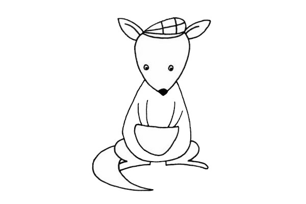 袋鼠简笔画详细画法