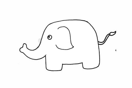 幼儿学画简单的大象(儿童简笔画 幼儿园 大班)