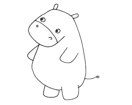 河马儿童简笔画(儿童简笔画河马的画法)