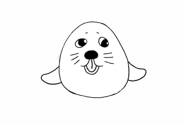 海豹简笔画画法