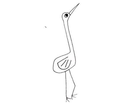 简单易学的丹顶鹤儿童画(简单易学的丹顶鹤怎么画)