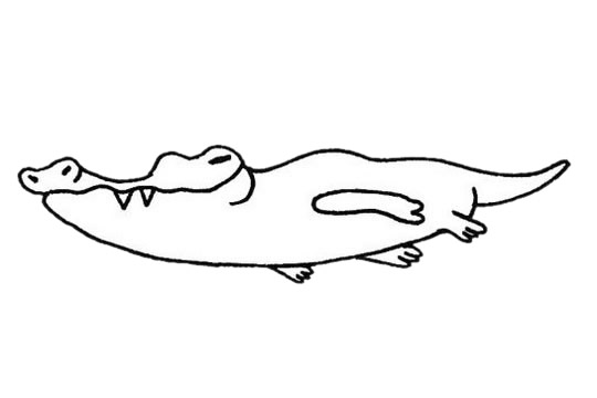 一看就会的鳄鱼简笔画(鳄鱼简化版)