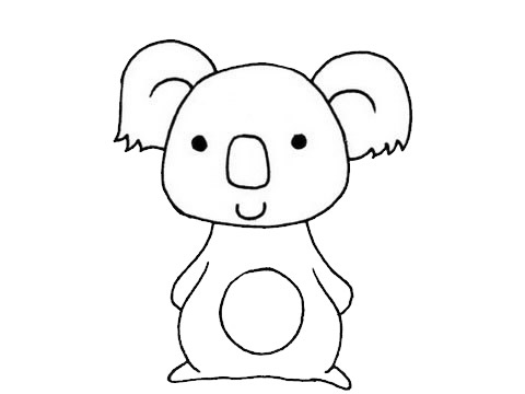 非常简单的考拉儿童画(简单又可爱的考拉怎么画)