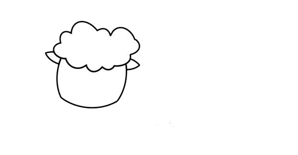 可爱绵羊简笔画的画法