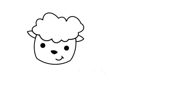 可爱绵羊简笔画的画法