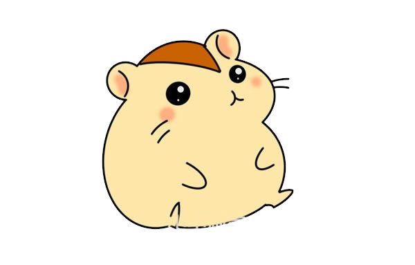 卡通仓鼠简笔画画法