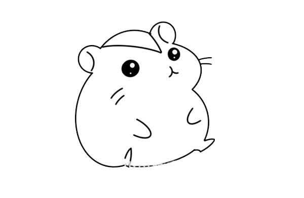 卡通仓鼠简笔画画法