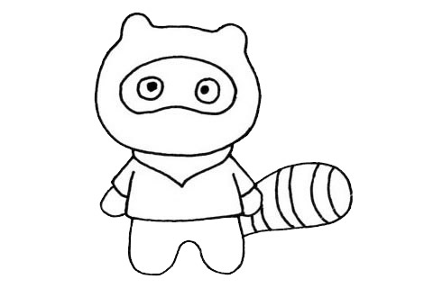 小浣熊卡通简笔画(小浣熊卡通图片简笔画)