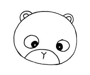 可爱卡通小浣熊简笔画画法