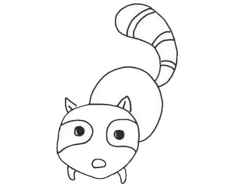 一组卡通小浣熊简笔画大全(小浣熊卡通图片简笔画)