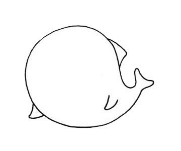卡通海豚简笔画步骤