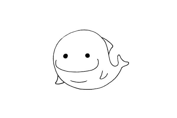 卡通海豚简笔画步骤