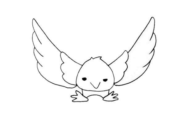 超简单的卡通老鹰简笔画步骤