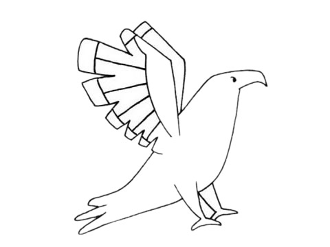 一组关于老鹰的简笔画大全