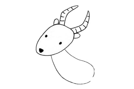 简单的羚羊简笔画步骤