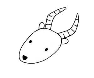 简单的羚羊简笔画步骤