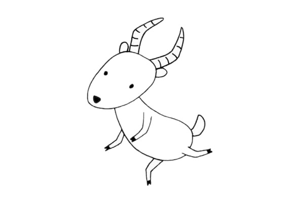 简单的羚羊简笔画步骤
