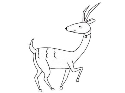 关于羚羊的简笔画(羚羊的简笔画图片大全大图)