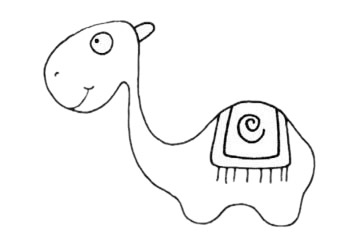 简单的骆驼简笔画步骤