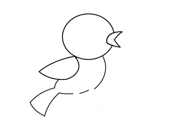 超萌小鸟简笔画步骤