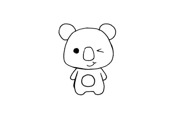 卡通考拉简笔画简单画法