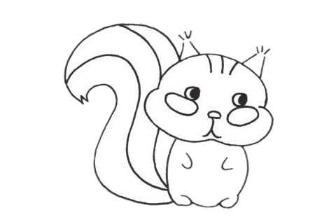 关于松鼠的简笔画(画一幅关于松鼠的画)