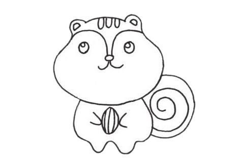 萌萌哒松鼠简笔画(萌萌哒松鼠简笔画图片大全)