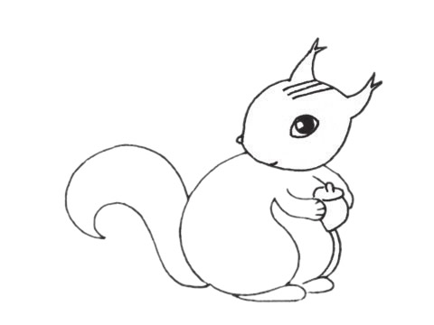 抱着栗子的松鼠简笔画(抱着栗子的松鼠动画片)