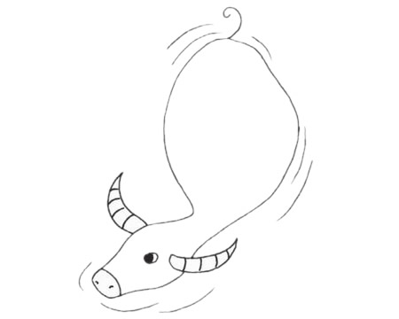 在水里的水牛简笔画(在水里的水牛简笔画图片大全)