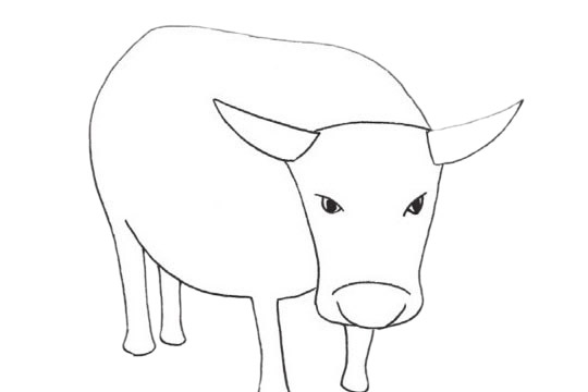 水牛的简单画法(水牛的简化画法)