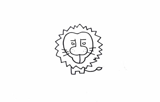 怎么用数字5画出狮子