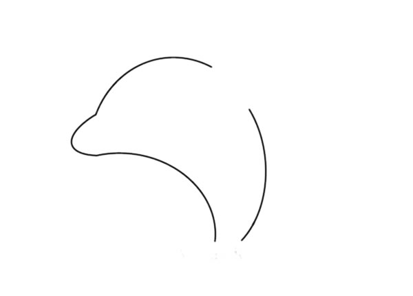 可爱的海豚简笔画步骤