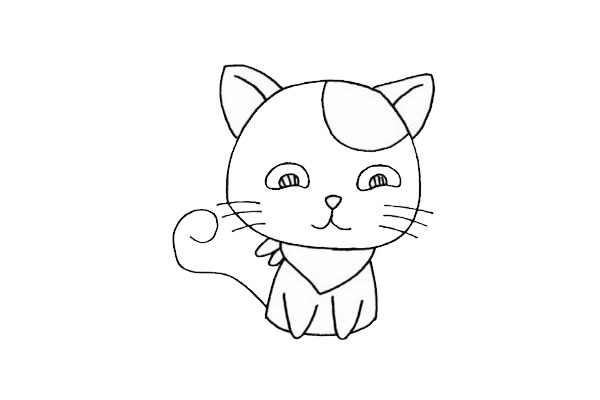 可爱猫咪简笔画教程