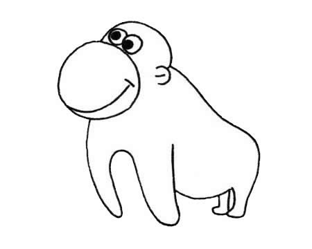 一组关于大猩猩的简笔画大全