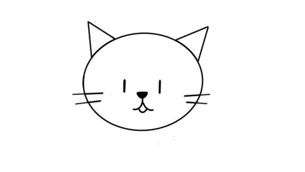卡通可爱的猫咪简笔画步骤
