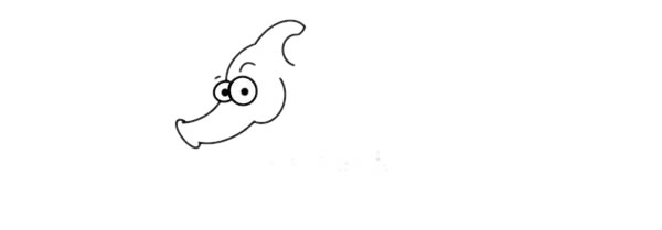 可爱海马简笔画步骤