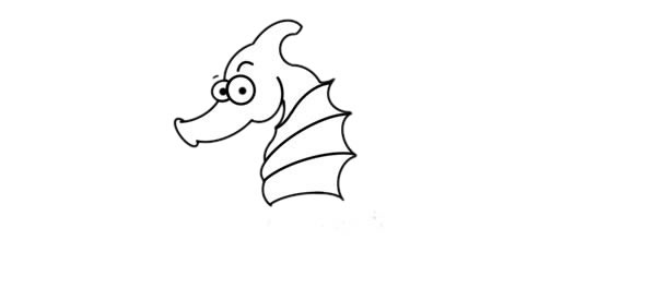 可爱海马简笔画步骤