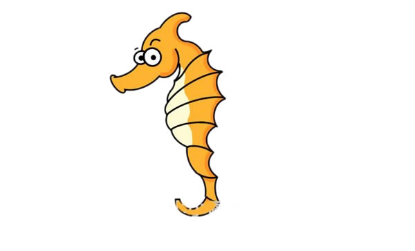 可爱海马简笔画步骤