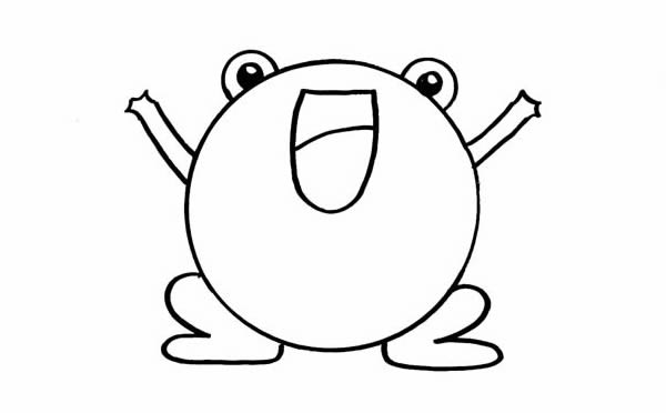 可爱青蛙简笔画步骤