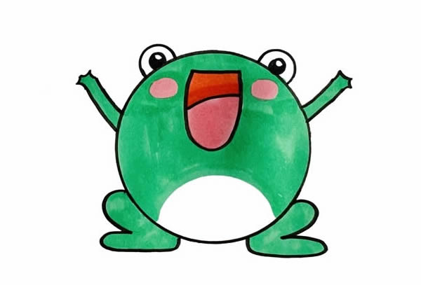 可爱青蛙简笔画步骤