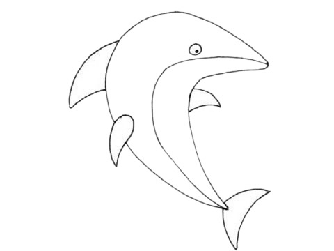 一组鲨鱼简笔画大全