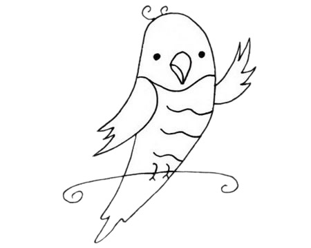 关于鹦鹉的儿童简笔画(鹦鹉的儿童画)
