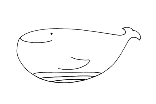 大肚子鲸鱼简笔画