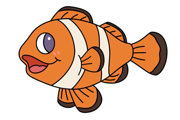 可爱的小丑鱼简笔画步骤 可爱的小丑鱼简笔画步骤