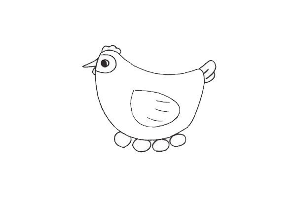 下蛋的母鸡简笔画 下蛋的母鸡简笔画