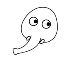 超简单的大象儿童画 超简单的大象儿童画