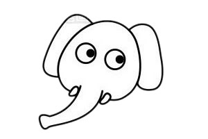 超简单的大象儿童画 超简单的大象儿童画