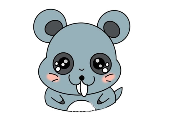 卡通版可爱老鼠简笔画步骤