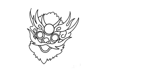 卡通年兽简笔画步骤