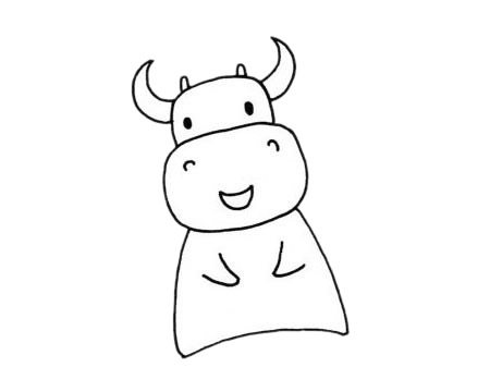 关于牛的简单画法